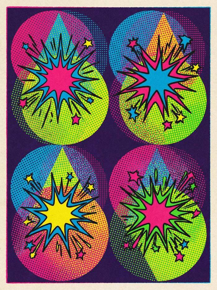 银河娱乐 - 波普艺术抽象几何色彩作品