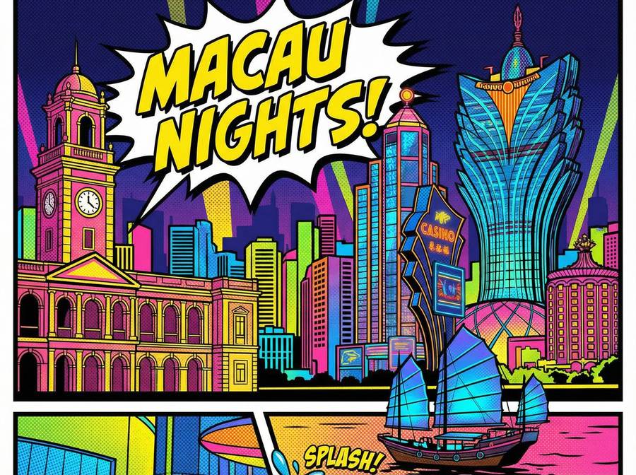 银河娱乐 - 澳门城市夜景波普风格艺术