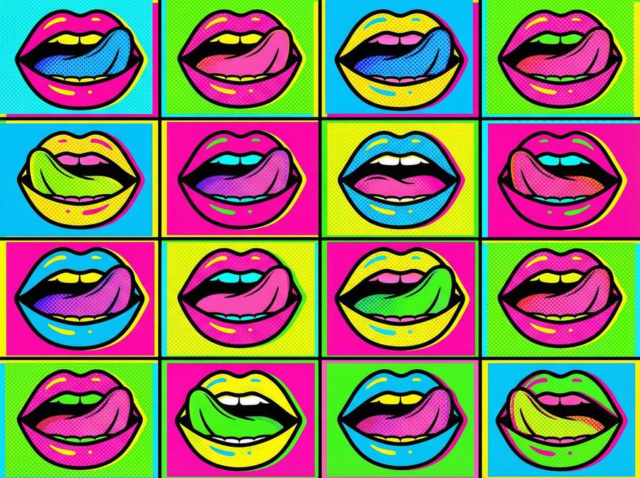 银河娱乐 - 波普艺术唇部色彩创作
